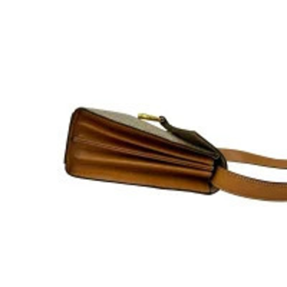 Celine Macadam Blazon Triomphe Leather Shoulder Bag Pouch Clutch Brown - Picture 6 of 10